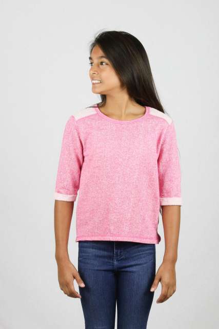 8908 Girls Cuffed 3/4 Sleeve Pullover