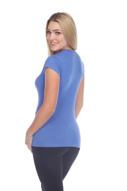 3000 Junior's Cap Sleeve CVC Blended Crew Neck Tee