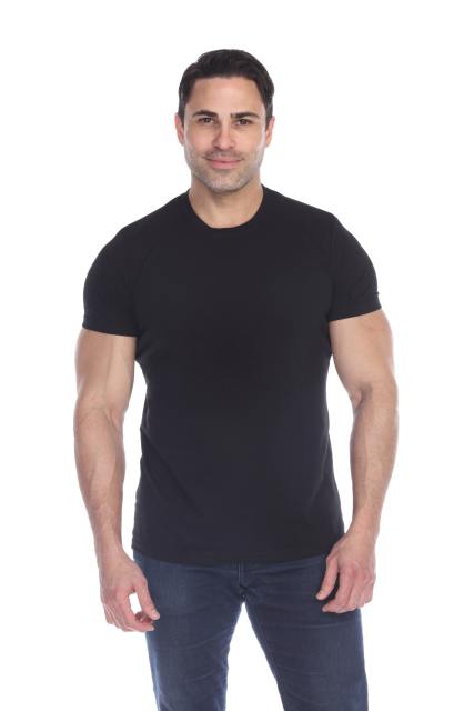 3600 Men's Short Sleeve CVC Blended Crew Neck Tee