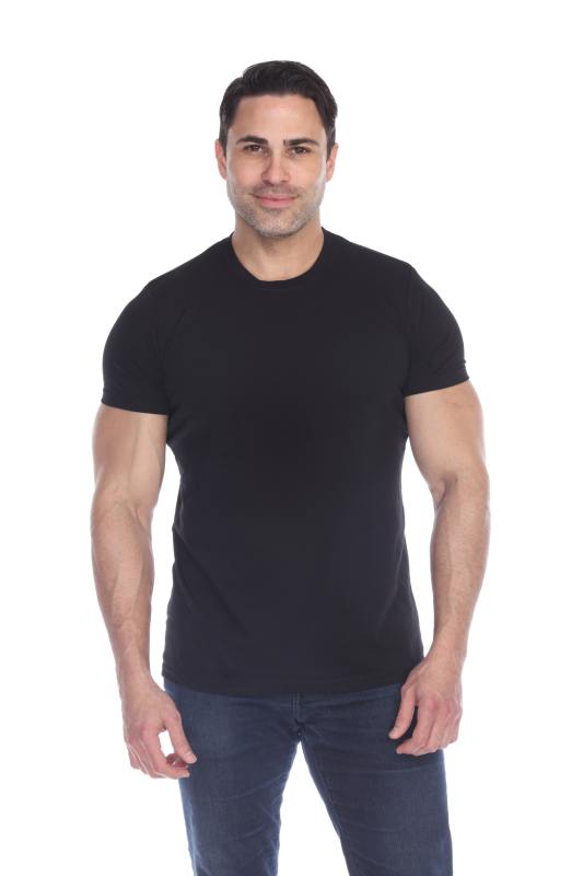 3600 Men's Short Sleeve CVC Blended Crew Neck Tee