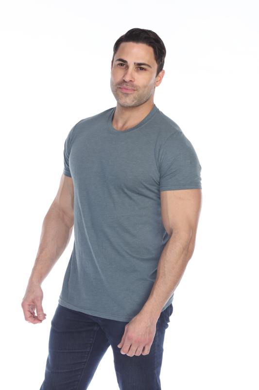 3600 Men's Short Sleeve CVC Blended Crew Neck Tee