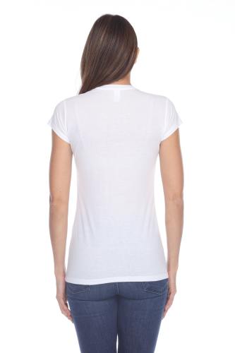 3000 Junior's Cap Sleeve CVC Blended Crew Neck Tee