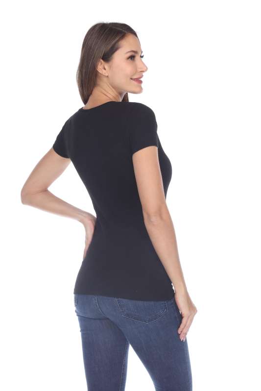 6053 Juniors Cap Sleeve Cotton Slub Tee