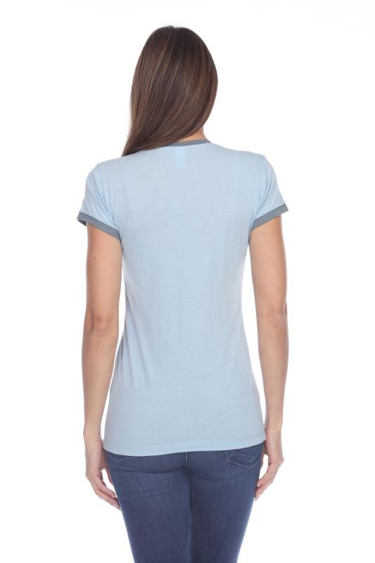 3001 Junior's Cap Sleeve CVC Blended Ringer Tee