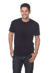 4004 Adult Unisex Short Sleeve Crew Neck Rolled Cuff Tee