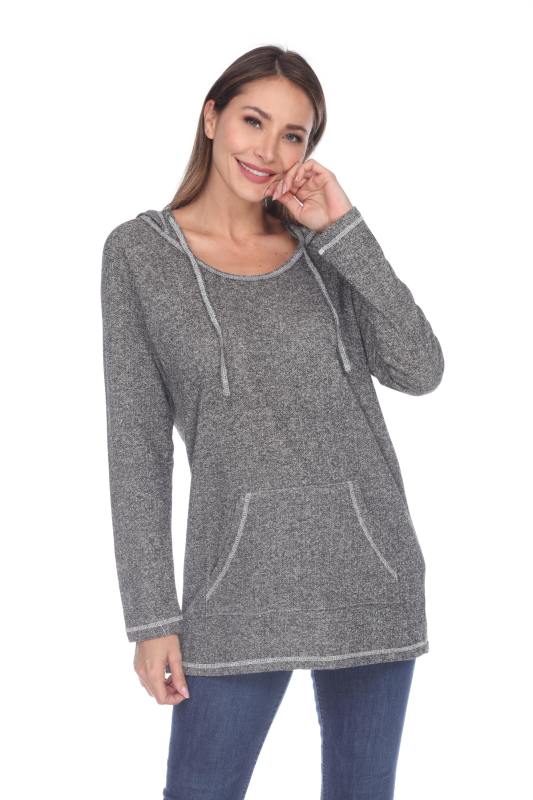 8905 Junior's French Terry Tunic Pullover Hoodie