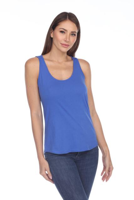 2007 Juniors Scoop Neck Curve Hem Tank