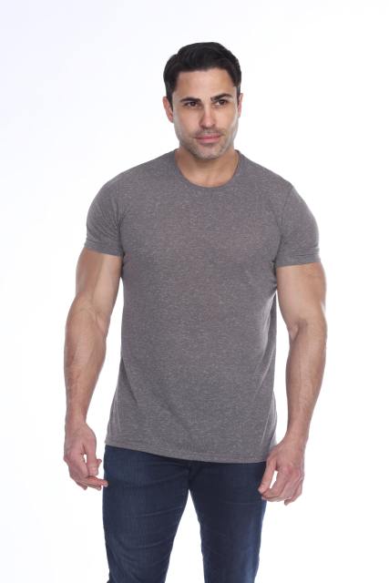 3700 Men's Poly Linen Blended Crewneck Tee