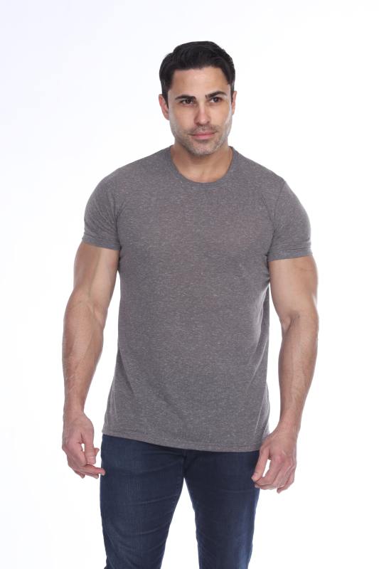3700 Men's Poly Linen Blended Crewneck Tee