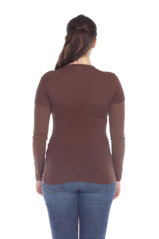 4160 Junior's Long Sleeve Jersey/Thermal 2-fer