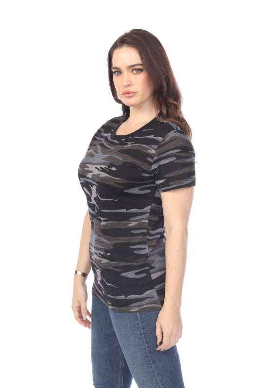 4002C Junior Camo Print Essentials Loose Body Tee