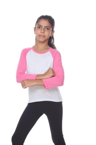 9206 Girls Tri Blend Hi-Lo Raglan
