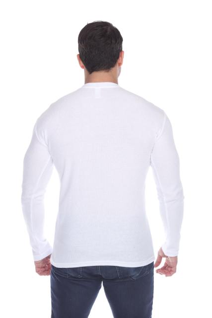 6600 Men's Long Sleeve Waffle Thermal Crew Neck Tee