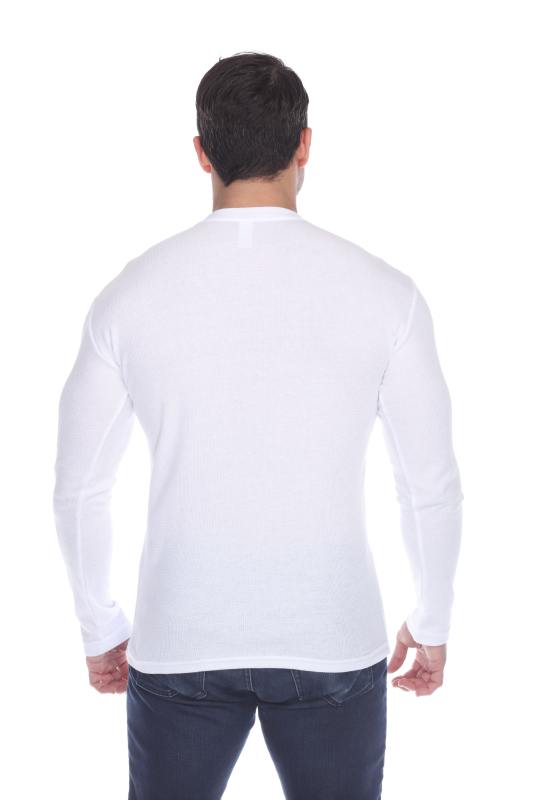 6600 Men's Long Sleeve Waffle Thermal Crew Neck Tee