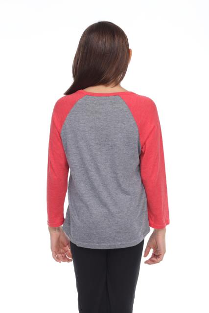 9206 Girls Tri Blend Hi-Lo Raglan