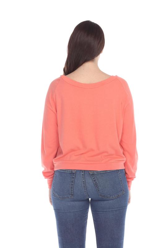 3904 Junior's Bamboo Blend Crop Long Sleeve Pullover
