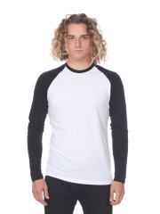 3701 Men's Long Sleeve CVC Blended Crew Neck Raglan