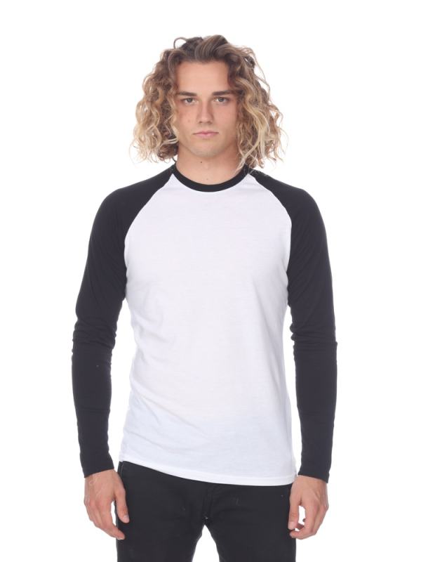 3701 Men's Long Sleeve CVC Blended Crew Neck Raglan