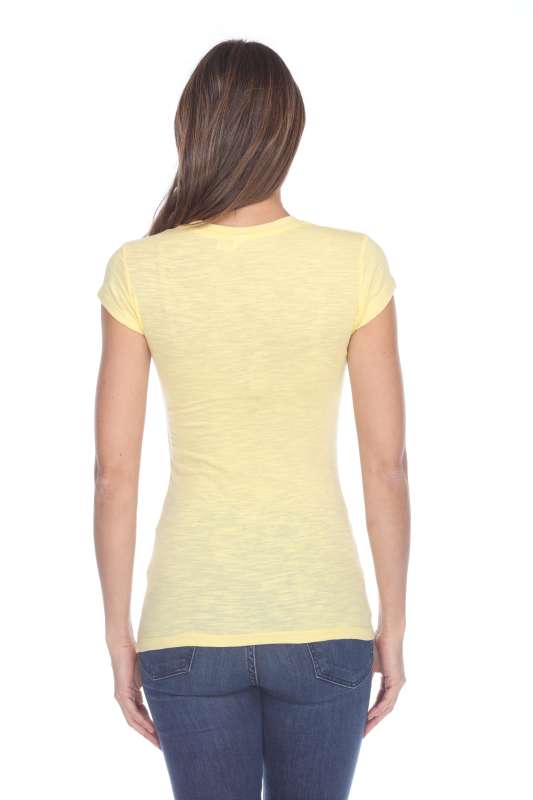 6050 Juniors Cap Sleeve Cotton Slub Tee