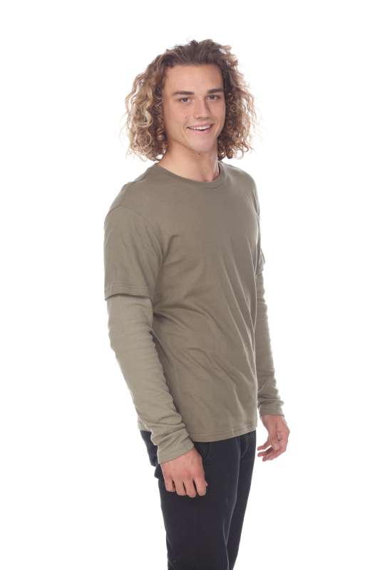 4760 Men's Thermal 2-fer Long Sleeve Jersey Tee