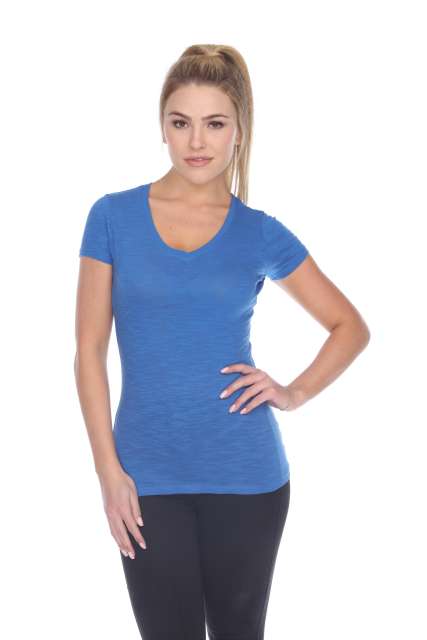 6053 Juniors Cap Sleeve Cotton Slub Tee