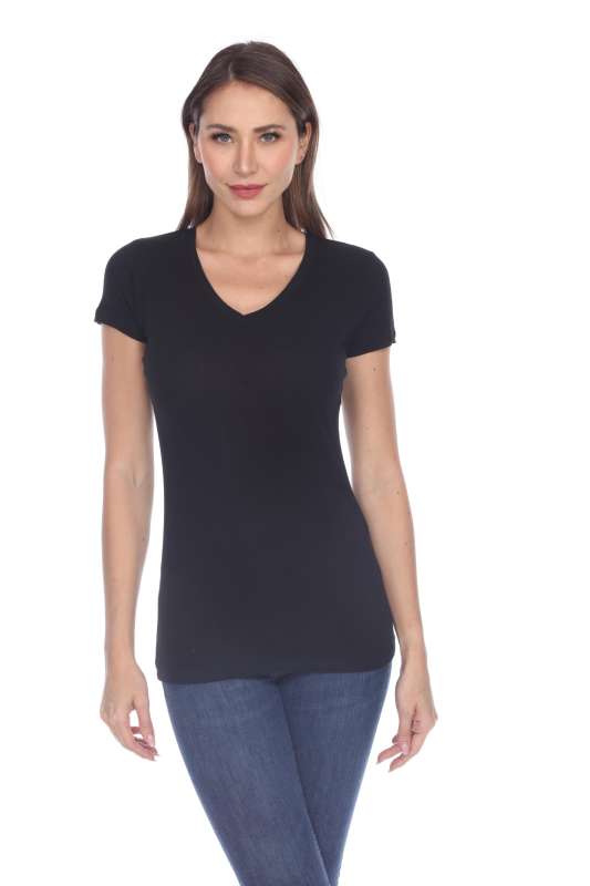 5003 Juniors Cap Sleeve "Tear Drop" V-Neck Tee