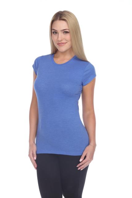 3000 Junior's Cap Sleeve CVC Blended Crew Neck Tee