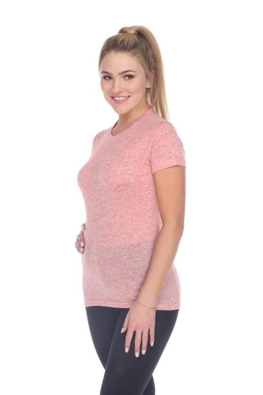 3800 Junior's Short Sleeve Poly Linen Crew Neck Tee