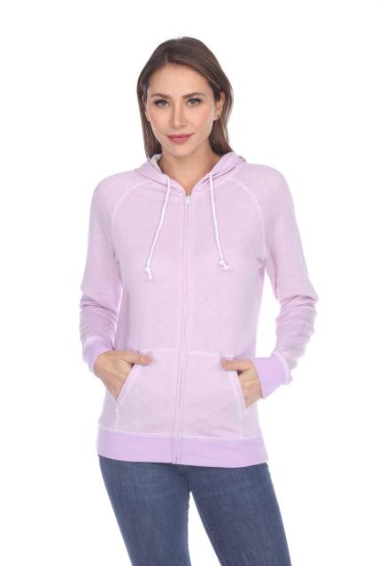 8902 Juniors French Terry Long Sleeve Zip Hoodie