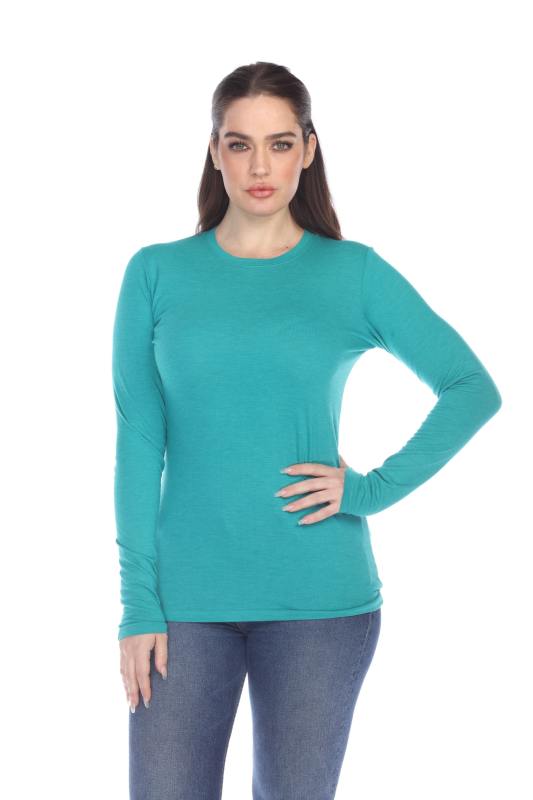 3100 Junior's Long Sleeve CVC Blended Crew Neck Tee