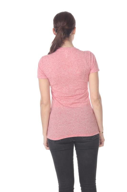 3800 Junior's Short Sleeve Poly Linen Crew Neck Tee