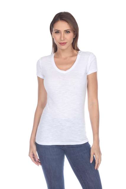 6053 Juniors Cap Sleeve Cotton Slub Tee