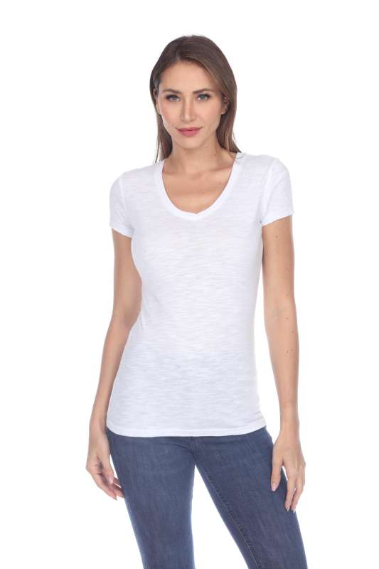 6053 Juniors Cap Sleeve Cotton Slub Tee