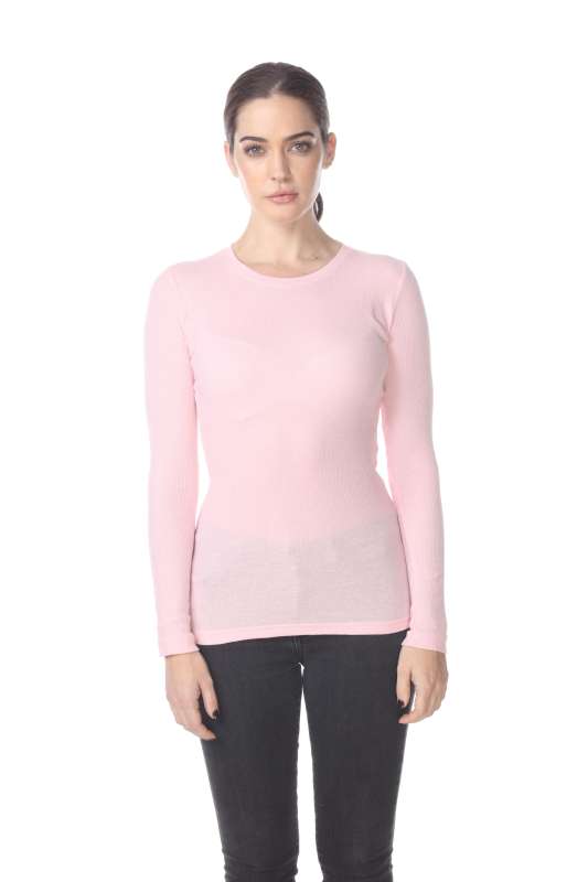 6100 Junior's Long Sleeve Thermal Crew Neck Tee