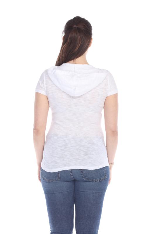 6051 Junior's Short Sleeve Cotton Slub Henley Hoodie