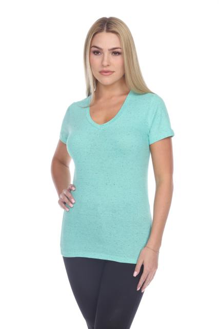 1203 Junior's Cotton Nub Short Sleeve Regular V-Neck Tee