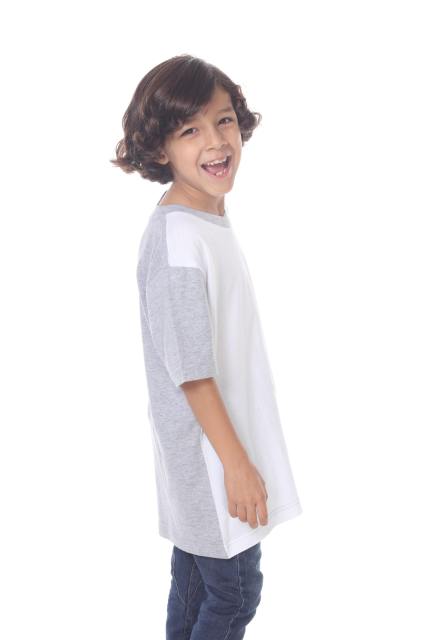 9607 Boy's Color Block V Neck Tee