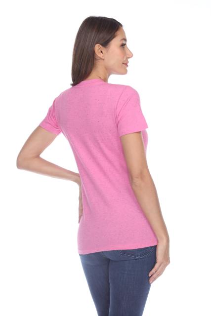 1203 Junior's Cotton Nub Short Sleeve Regular V-Neck Tee