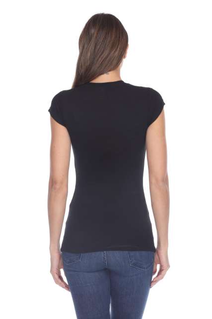 6050 Juniors Cap Sleeve Cotton Slub Tee