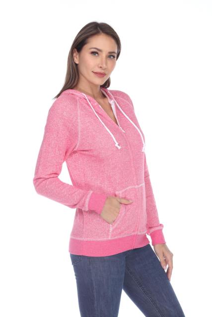 8902 Juniors French Terry Long Sleeve Zip Hoodie