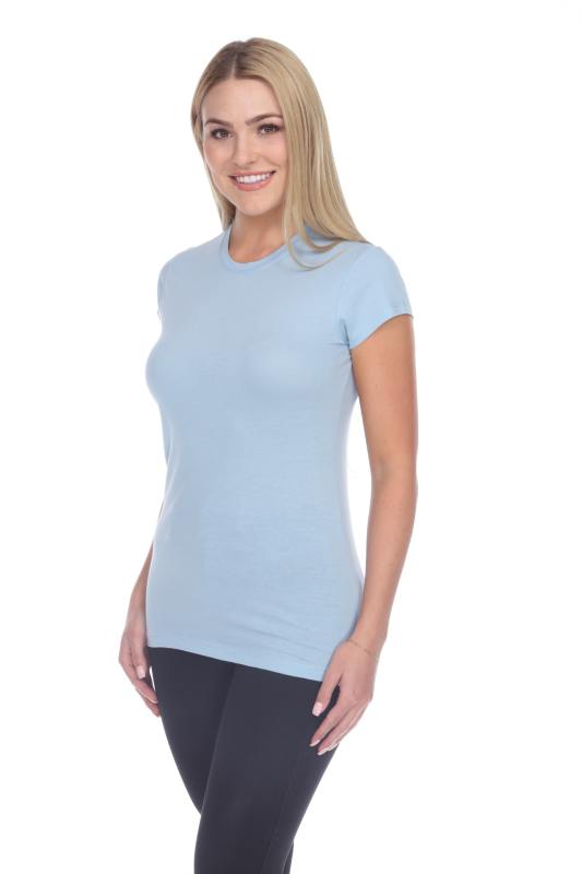 3000 Junior's Cap Sleeve CVC Blended Crew Neck Tee