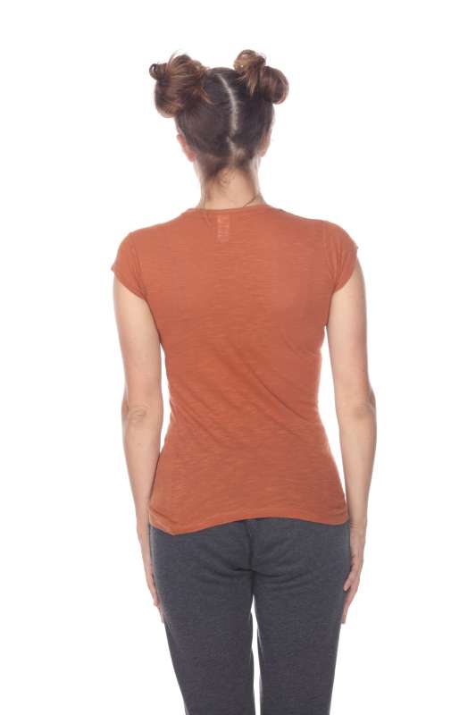 6050 Juniors Cap Sleeve Cotton Slub Tee