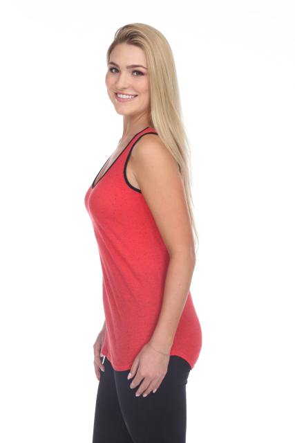 1207 Junior's Curve Hem Nub Ringer Tank