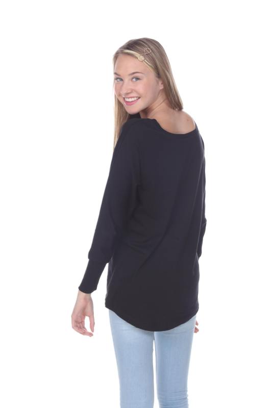 1101 Junior's Kimono Long Sleeve Hi-Lo Tee