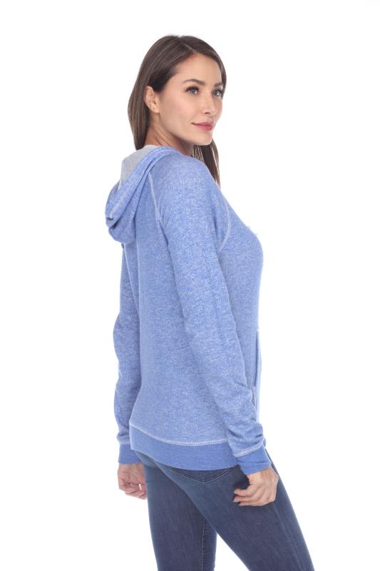 8902 Juniors French Terry Long Sleeve Zip Hoodie