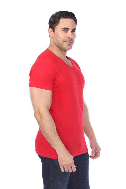 4601 Men's Slim FIt Short Sleeve V-Neck Tee