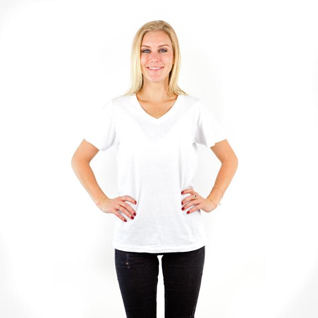 7104 Ladies Regular V-neck Short Sleeve Tee