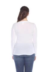 1103 Junior's Long Sleeve Tear Drop V-Neck Tee