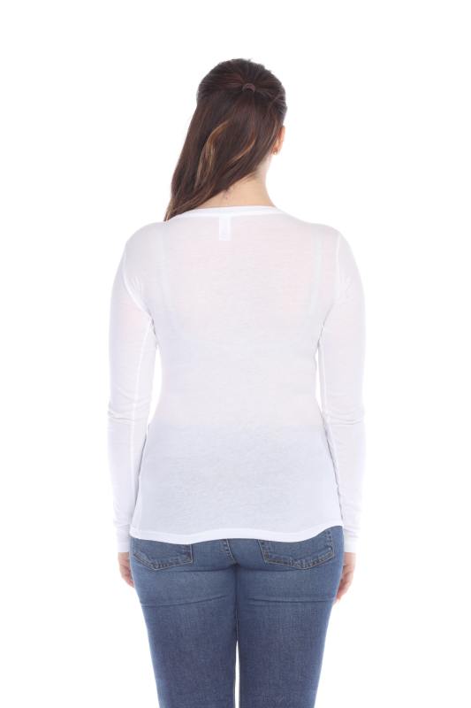 1103 Junior's Long Sleeve Tear Drop V-Neck Tee