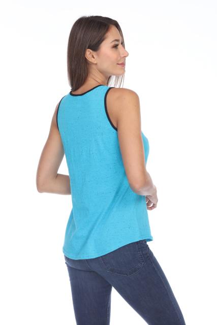 1207 Junior's Curve Hem Nub Ringer Tank